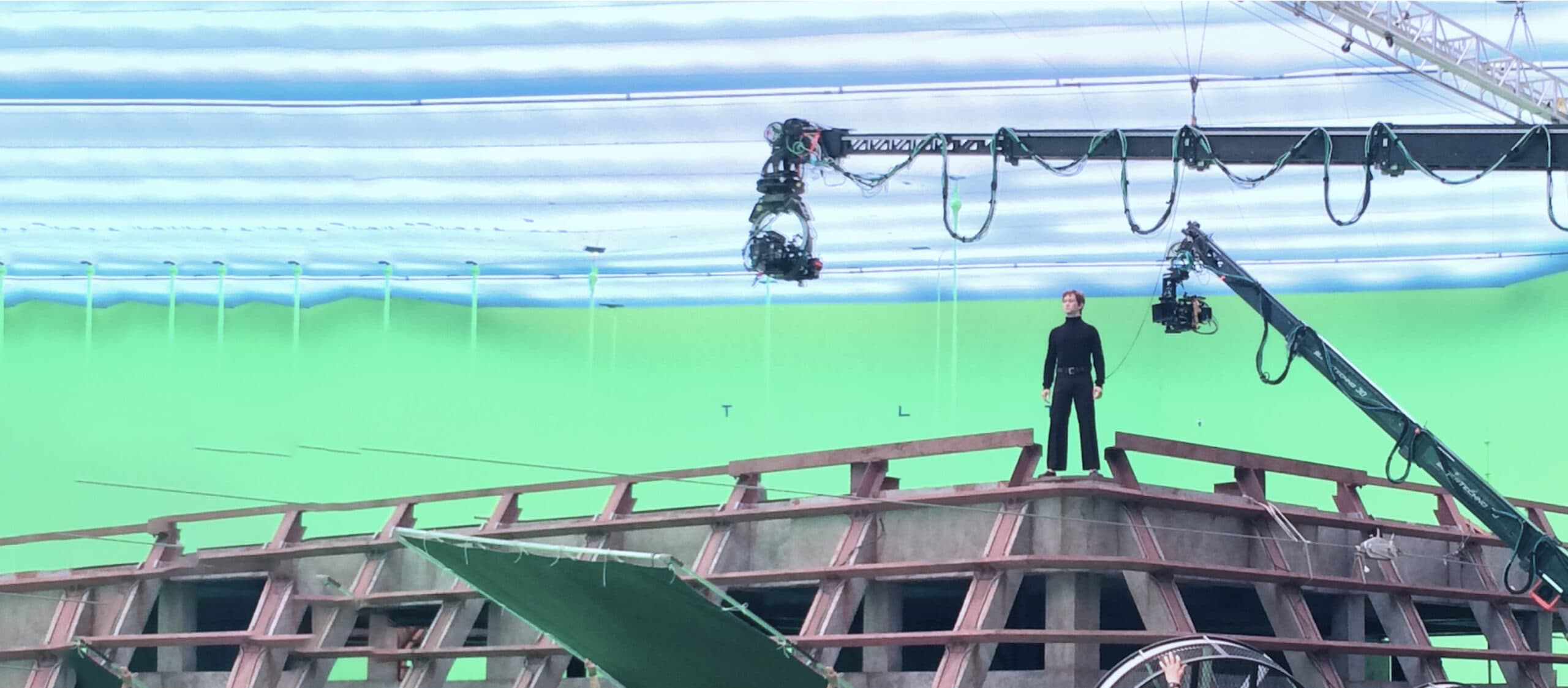 Professional feature film production set