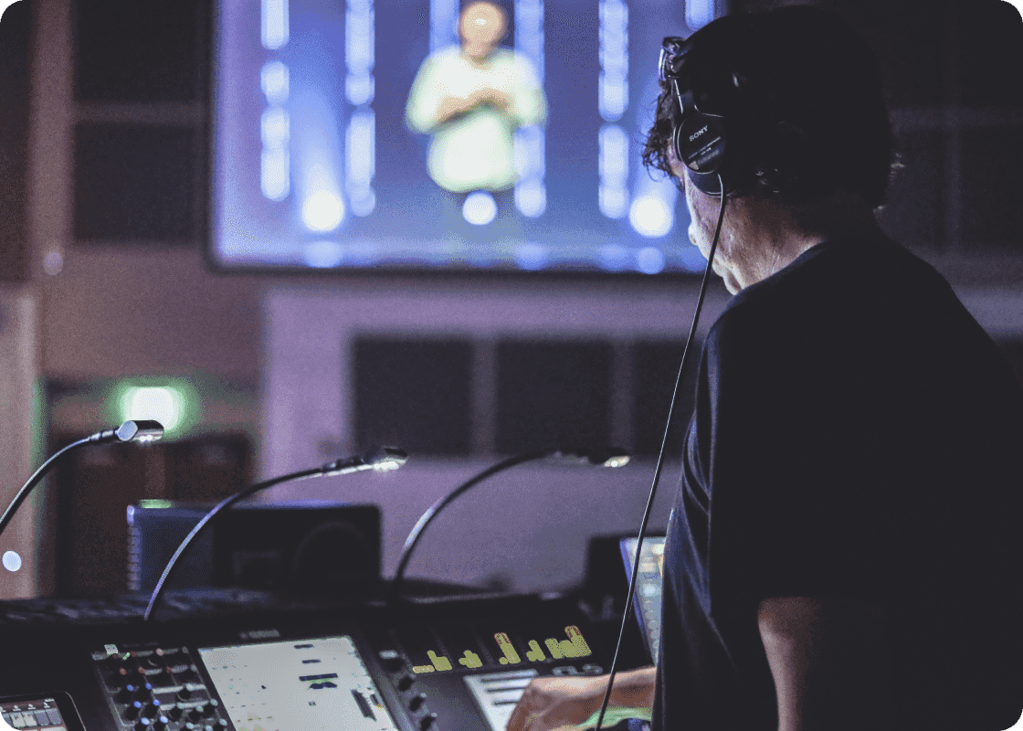 Production technician working at a JAZ live event